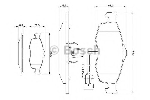 Тормозные колодки BOSCH 0 986 424 359