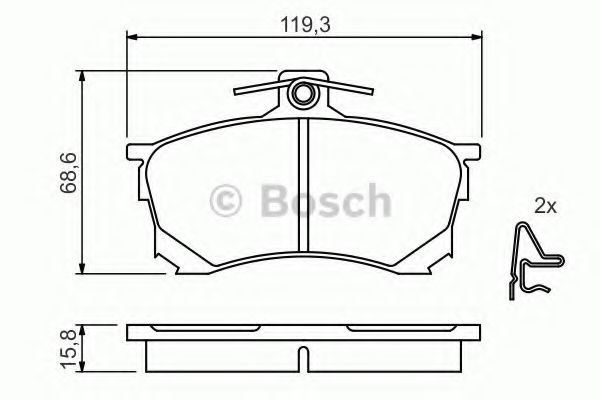 Тормозные колодки BOSCH 0 986 424 370