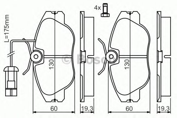 Тормозные колодки BOSCH 0 986 424 374
