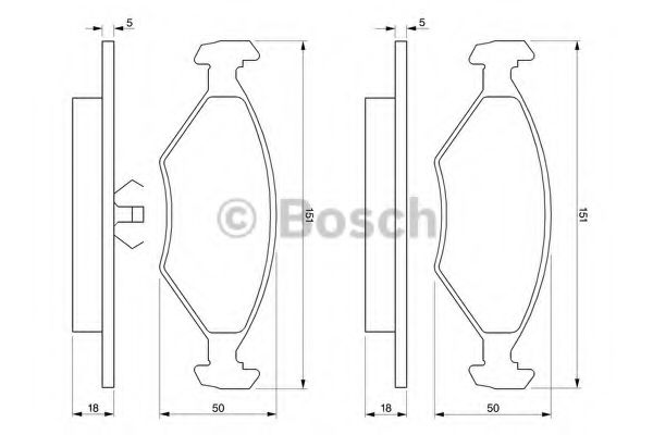 Тормозные колодки BOSCH 0 986 424 458