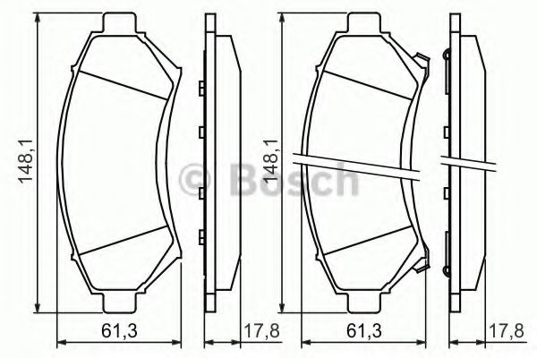 Тормозные колодки BOSCH 0 986 424 466