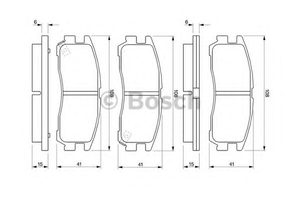 Тормозные колодки BOSCH 0 986 424 467