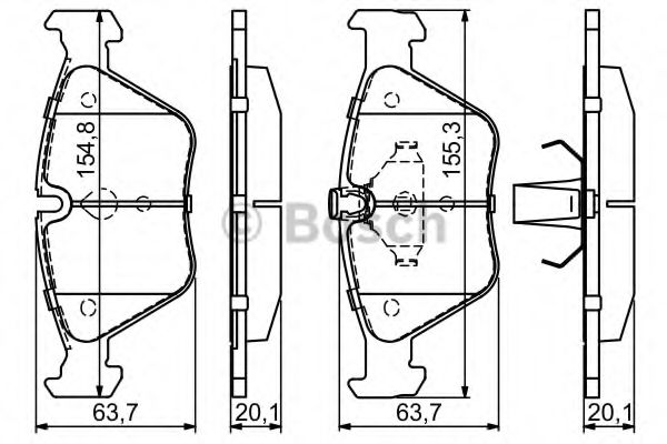 Тормозные колодки BOSCH 0 986 424 485