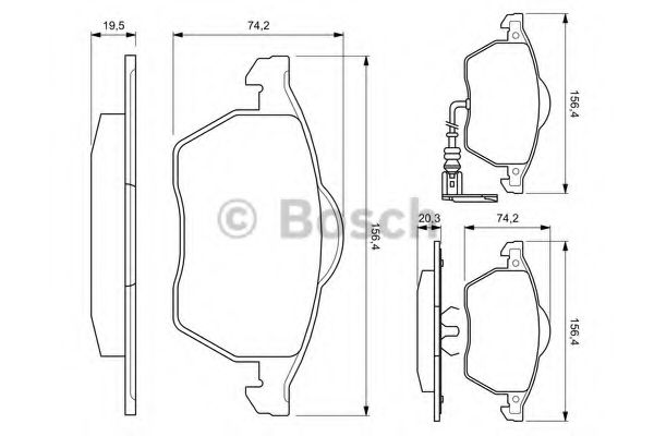 Тормозные колодки BOSCH 0 986 424 501