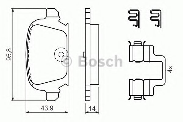 Тормозные колодки BOSCH 0 986 424 528