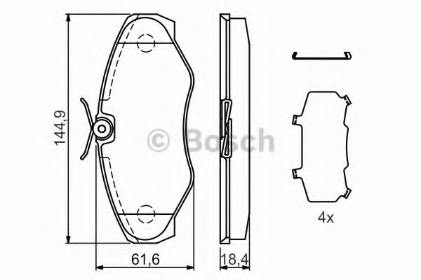 Тормозные колодки BOSCH 0 986 424 531