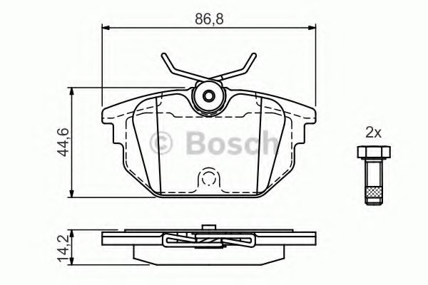 Тормозные колодки BOSCH 0 986 424 545