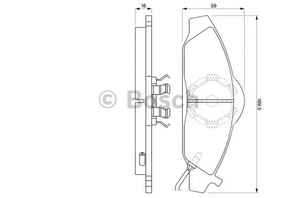 Тормозные колодки BOSCH 0 986 424 551