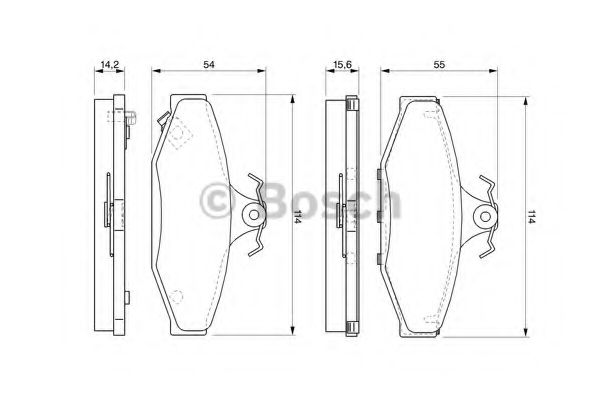 Тормозные колодки BOSCH 0 986 424 561