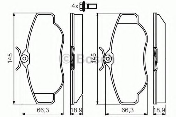 Тормозные колодки BOSCH 0 986 424 565