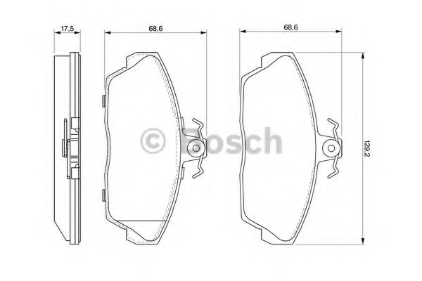 Тормозные колодки BOSCH 0 986 424 566