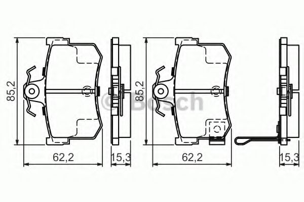 Тормозные колодки BOSCH 0 986 424 568