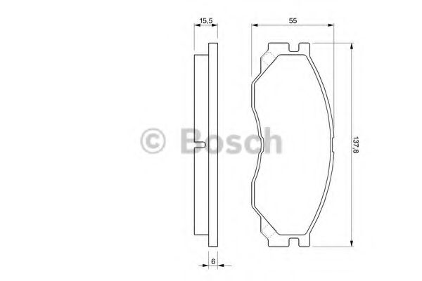 Тормозные колодки BOSCH 0 986 424 572