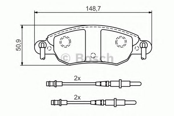 Тормозные колодки BOSCH 0 986 424 598