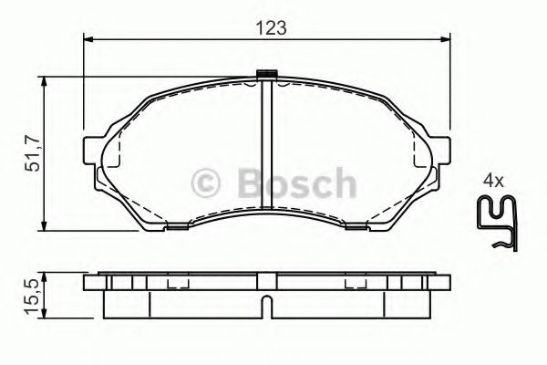 Тормозные колодки BOSCH 0 986 424 610