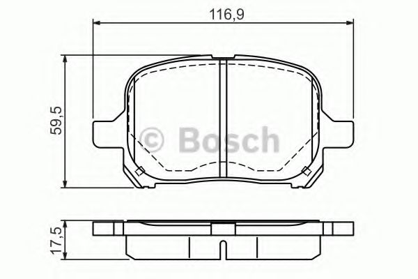 Тормозные колодки BOSCH 0 986 424 639