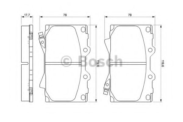 Тормозные колодки BOSCH 0 986 424 640