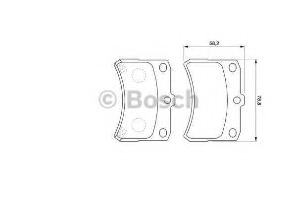 Тормозные колодки BOSCH 0 986 424 643