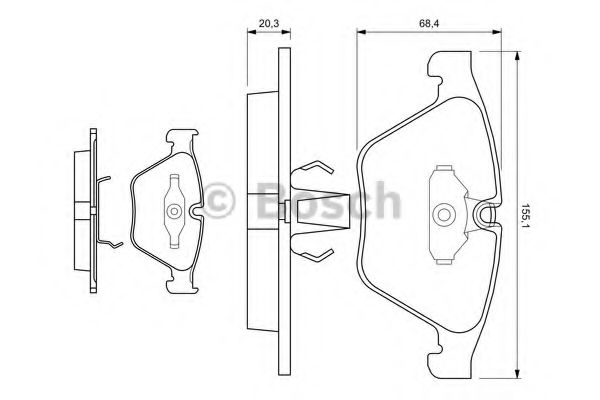 Тормозные колодки BOSCH 0 986 424 651