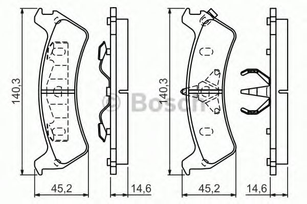 Тормозные колодки BOSCH 0 986 424 655