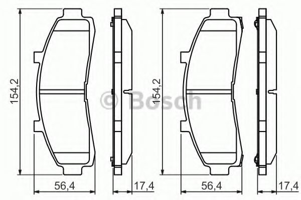 Тормозные колодки BOSCH 0 986 424 656