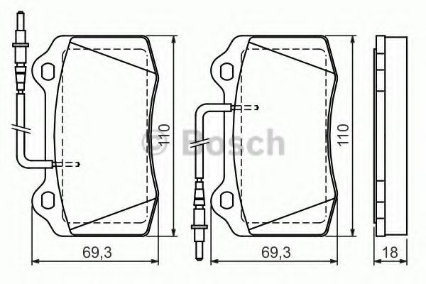 Тормозные колодки BOSCH 0 986 424 658