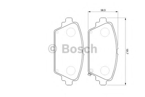 Тормозные колодки BOSCH 0 986 424 663