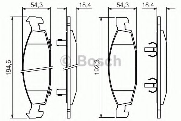 Тормозные колодки BOSCH 0 986 424 666