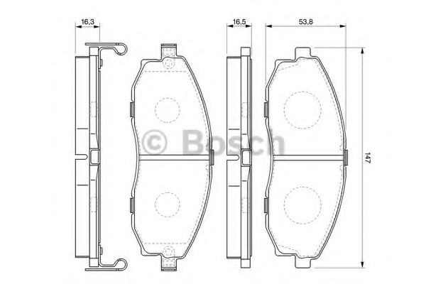 Тормозные колодки BOSCH 0 986 424 670