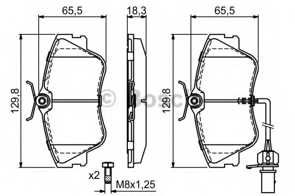 Тормозные колодки BOSCH 0 986 424 672