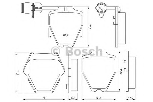 Тормозные колодки BOSCH 0 986 424 689