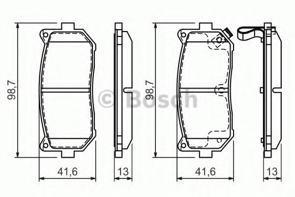 Тормозные колодки BOSCH 0 986 424 693