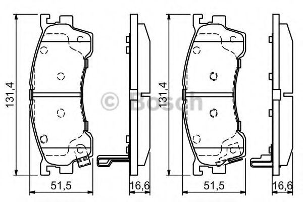 Тормозные колодки BOSCH 0 986 424 694