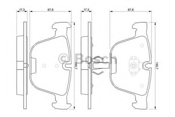 Тормозные колодки BOSCH 0 986 424 698