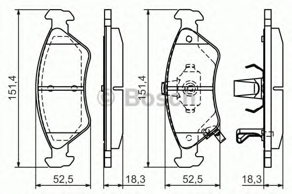 Тормозные колодки BOSCH 0 986 424 725