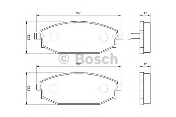 Тормозные колодки BOSCH 0 986 424 727