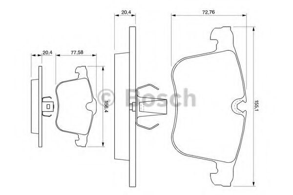 Тормозные колодки BOSCH 0 986 424 743