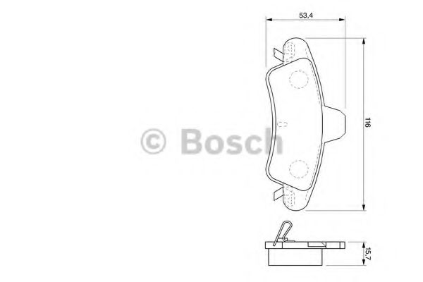 Тормозные колодки BOSCH 0 986 424 744