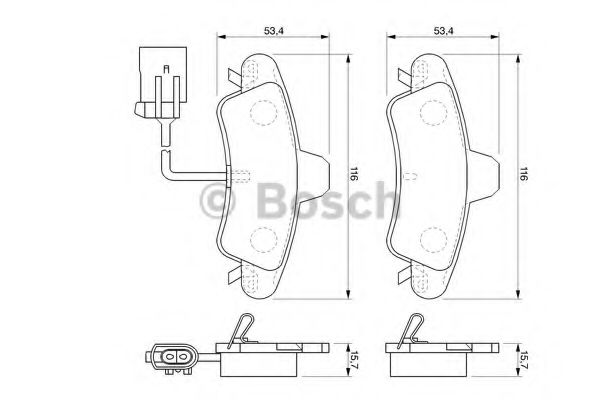 Тормозные колодки BOSCH 0 986 424 745