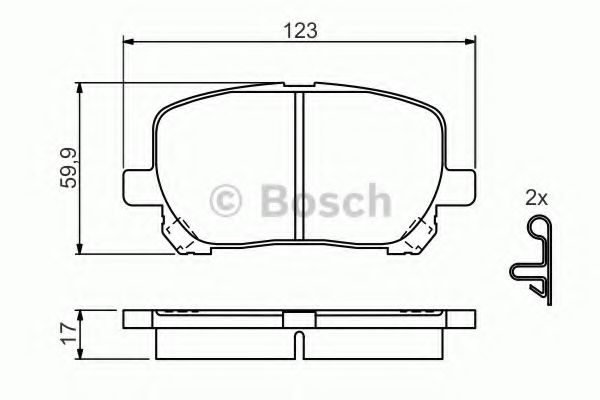 Тормозные колодки BOSCH 0 986 424 761