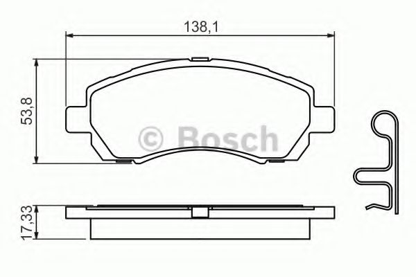Тормозные колодки BOSCH 0 986 424 770