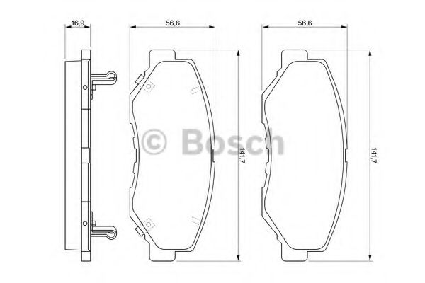 Тормозные колодки BOSCH 0 986 424 809