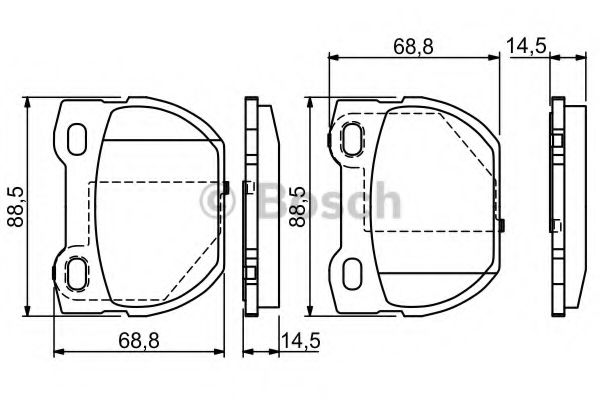 Тормозные колодки BOSCH 0 986 424 827