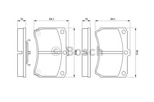 Тормозные колодки BOSCH 0 986 460 390