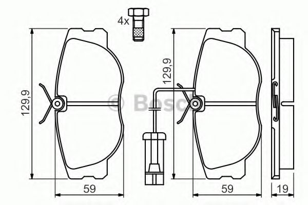 Тормозные колодки BOSCH 0 986 460 942