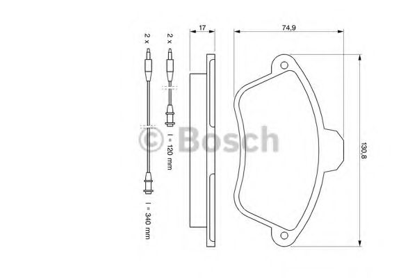 Тормозные колодки BOSCH 0 986 460 951