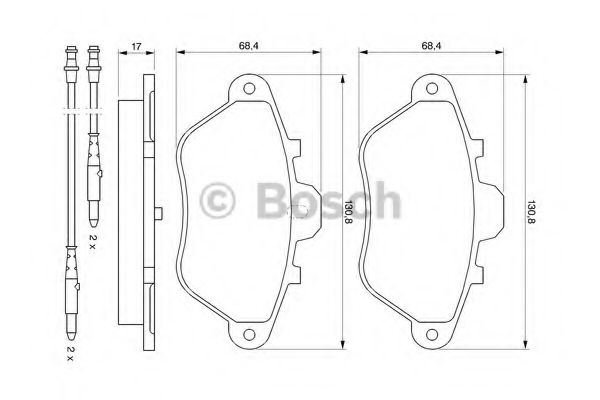 Тормозные колодки BOSCH 0 986 460 956