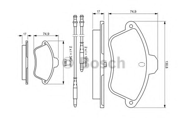 Тормозные колодки BOSCH 0 986 460 957