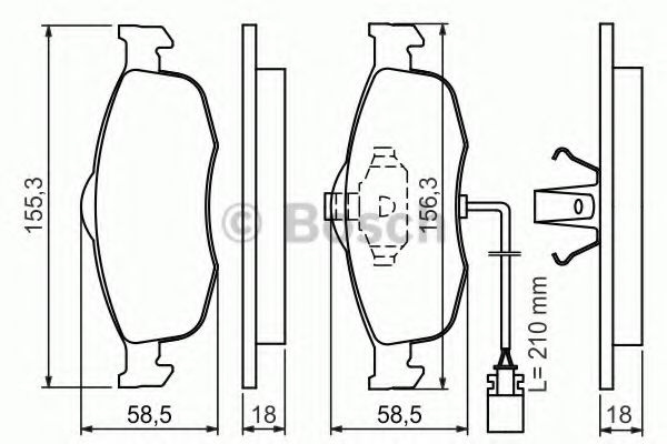 Тормозные колодки BOSCH 0 986 460 971