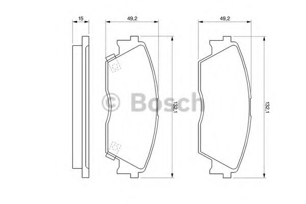 Тормозные колодки BOSCH 0 986 460 972